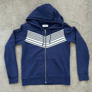 SoulCycle blue hoodie with skull detail